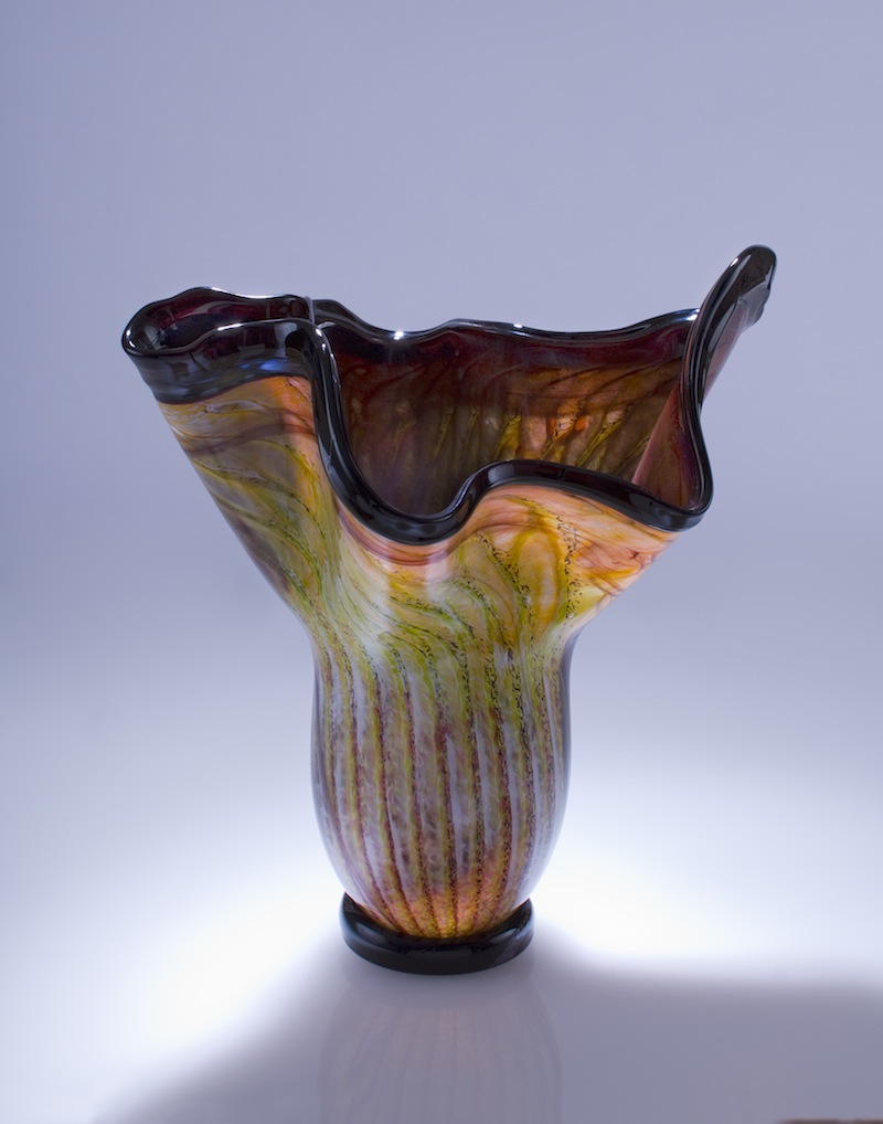 Chocolate Blown Glass Vessel