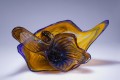 Amber Blown Glass Flowers