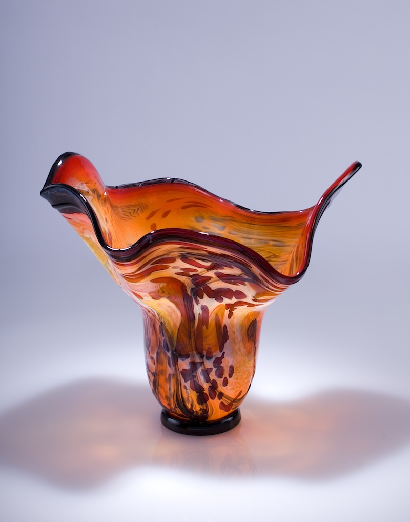 Scarlet Blown Glass Vessel